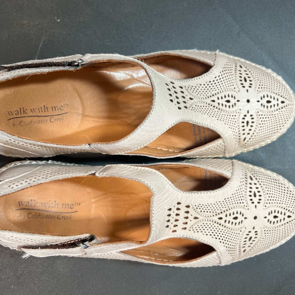 Coldwater Creek Taupe Perforated Loafers - Picture 10 of 11